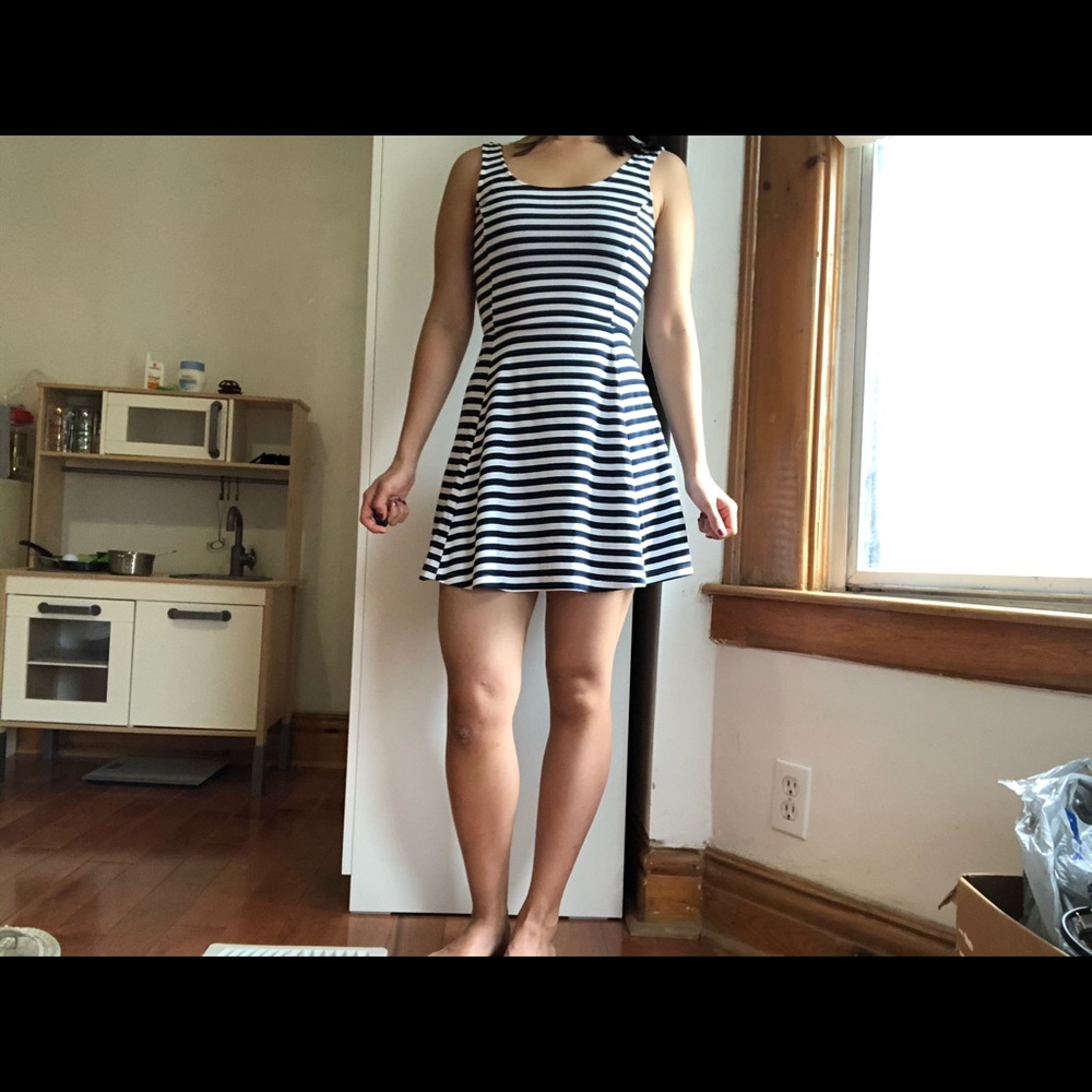 H&m Stripped fit and flare summer dress